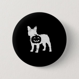 Bulldog Pumpkin Lazy Halloween Costume Cute Dog Pu 2 Inch Round Button