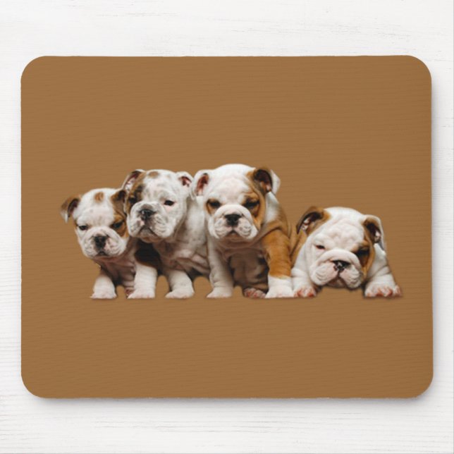 Bulldog Puppies Mousepad (Front)