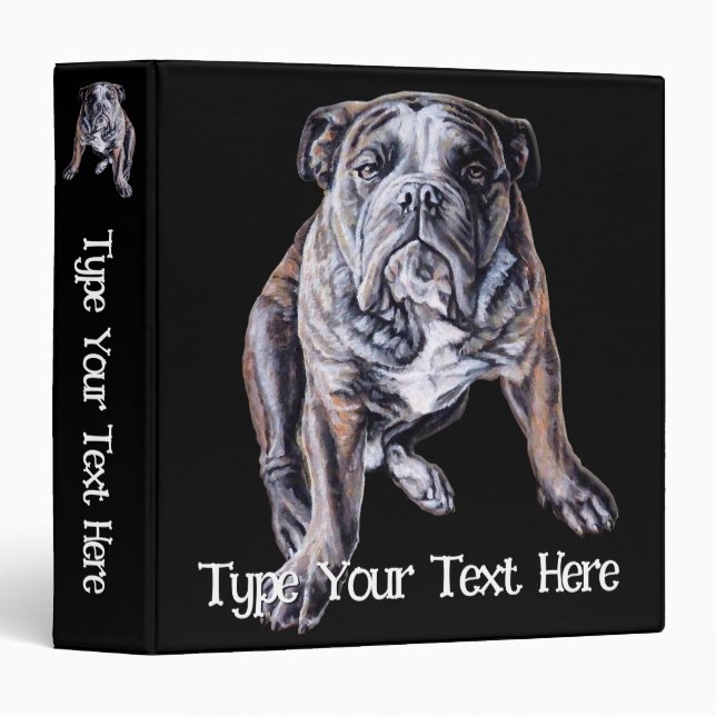 Bulldog Recipe Book - Flavorites Dog Recipe Book Binder (Front/Spine)