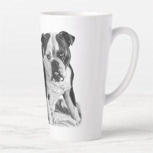 Bulldog Reverie, Soft Shaded Latte Mug