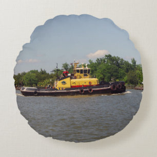 Bulldog round pillow