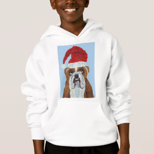 Bulldog Santa Claus