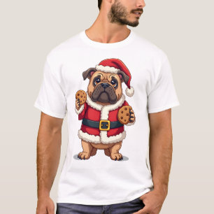 Bulldog Santa Cookies T-Shirt