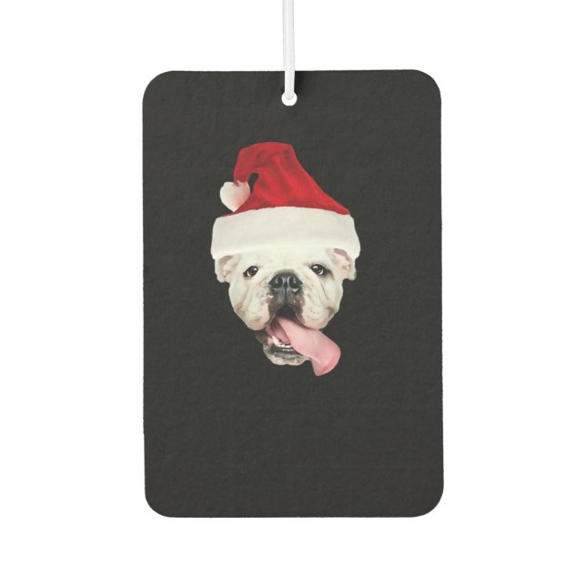Bulldog Santa Essential T-Shirt Air Freshener (Front)