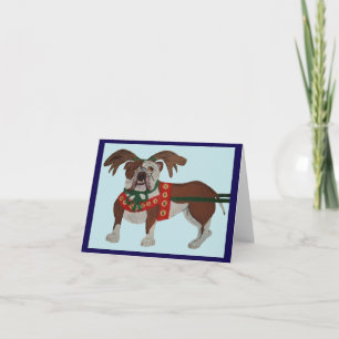 Bulldog Santa's Reindeer Invitation