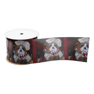 Bulldog  satin ribbon