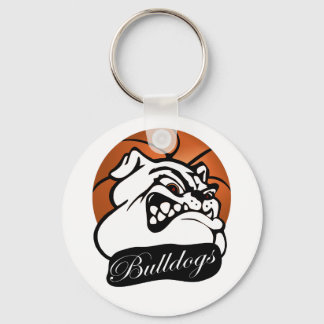 Bulldog School Team Mascot Basketball Keychain