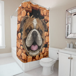 Bulldog Shower Curtain