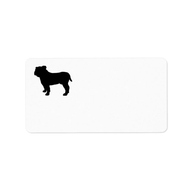 Bulldog Silhouette Label (Front)