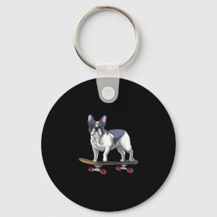 Bulldog Skateboard Skateboarding  Keychain