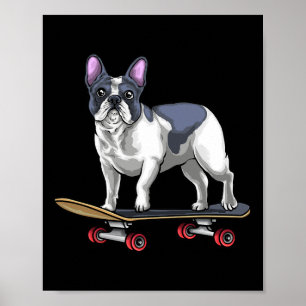 Bulldog Skateboard Skateboarding  Poster