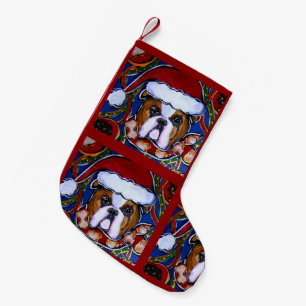 Bulldog       small christmas stocking