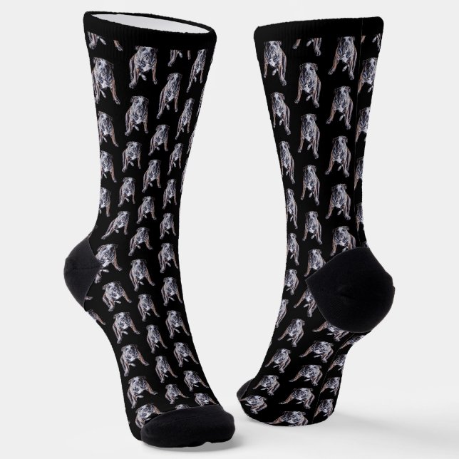 Bulldog Socks English Bulldog Socks Customize (Angled)