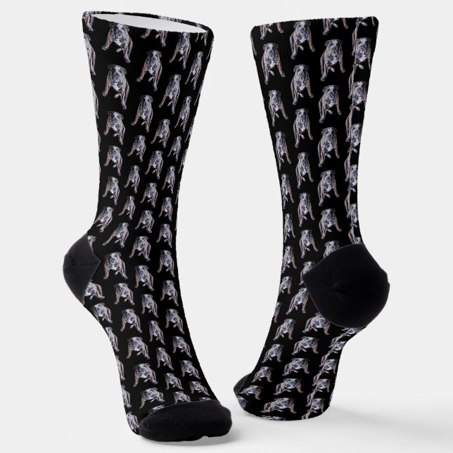 Bulldog Socks English Bulldog Socks Customize (Angled)