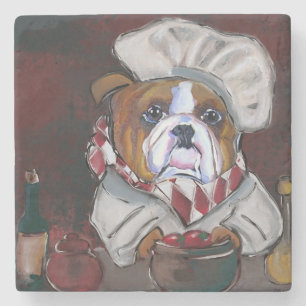 Bulldog stone coaster