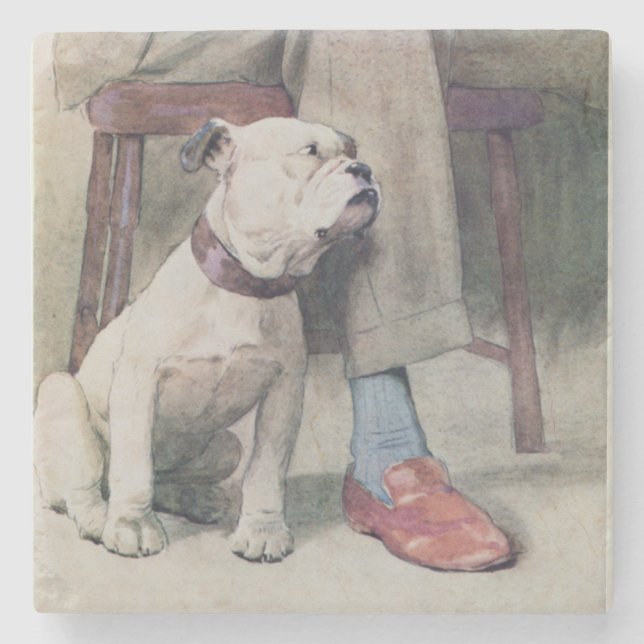 Bulldog Stone Coaster (Front)