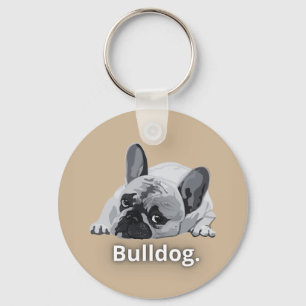 Bulldog Strong Face Design Keychain