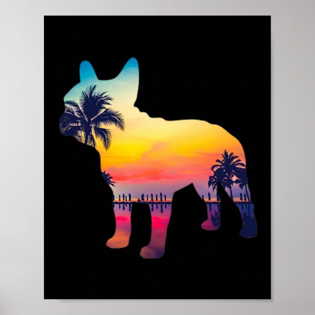 Bulldog Sunset Design  Poster (Front)