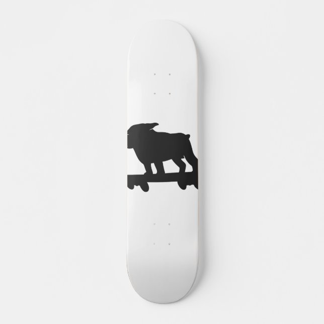 Bulldog sur un skateboard - Choisir la couleur arr (Devant)