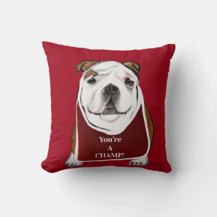 BULLDOG THROW PILLOW