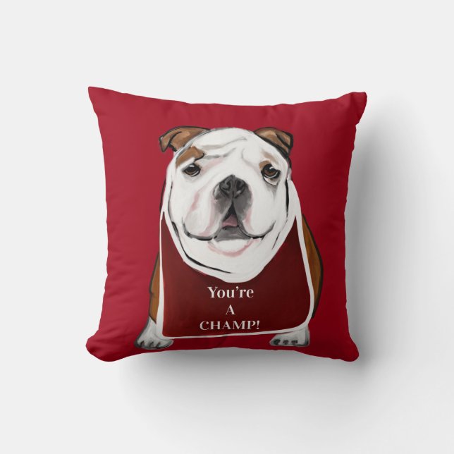 BULLDOG    THROW PILLOW (Front)