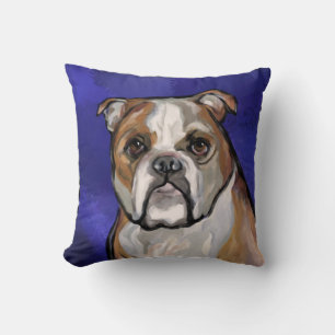Bulldog throw pillow
