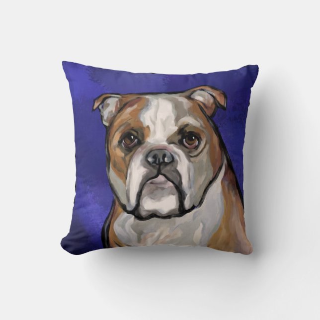 Bulldog      throw pillow (Front)