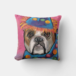 Bulldog throw pillow