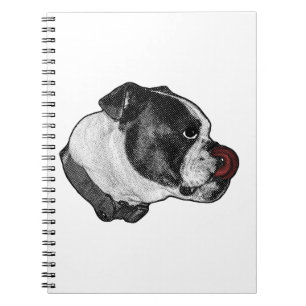 Bulldog Tongue-To-Nose Notebook
