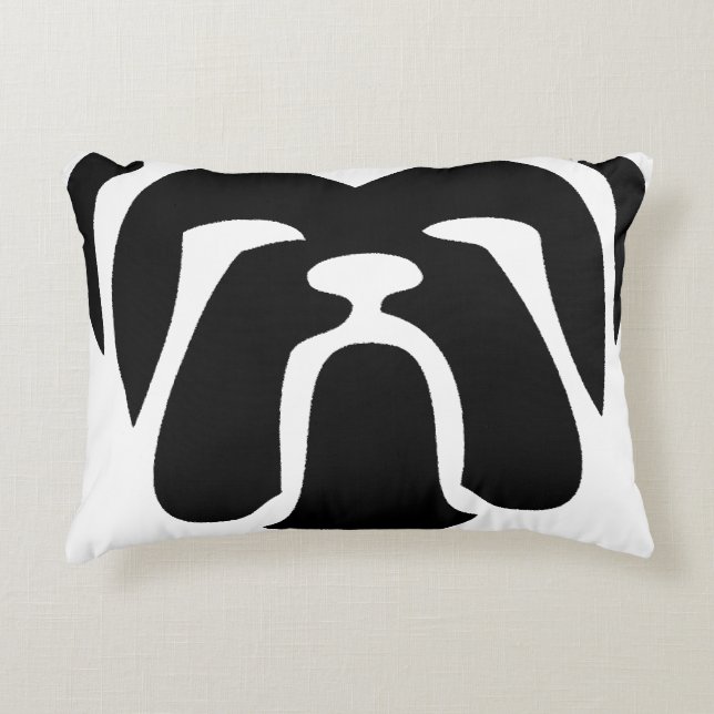 bulldog tribal accent pillow (Front)