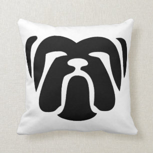 bulldog tribal throw pillow