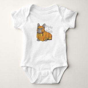 Bulldog Tricks For Treats Cute Halloween Bulldogs Baby Bodysuit