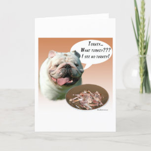 Bulldog Turkey Card