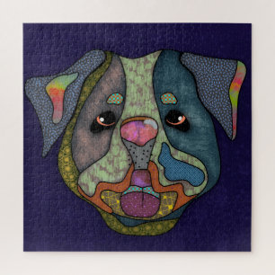 Bulldog ugly dog face Jigsaw Puzzle