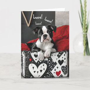 Bulldog Valentine Card