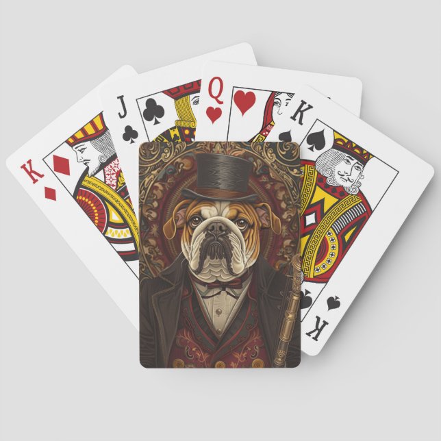 Bulldog Victorian Era Playing Cards (Back)