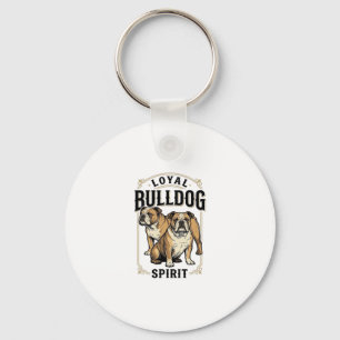 Bulldog Vintage Shirt Twin Bulldogs Engraving Tee_ Keychain
