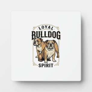 Bulldog Vintage Shirt Twin Bulldogs Engraving Tee_ Plaque