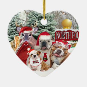 Bulldog Weather Is Frightful Ceramic Ornament