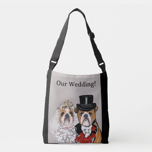 Bulldog   Wedding Crossbody Bag (Front)