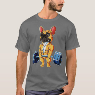Bulldog Weight Lifting Dog Gym T-Shirt