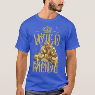 Bulldog Wild Mode Fitness Gym Workout Dog Beast Ta T-Shirt