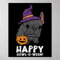 Bulldog Witch Happy Howl O Ween Fun Halloween Dog