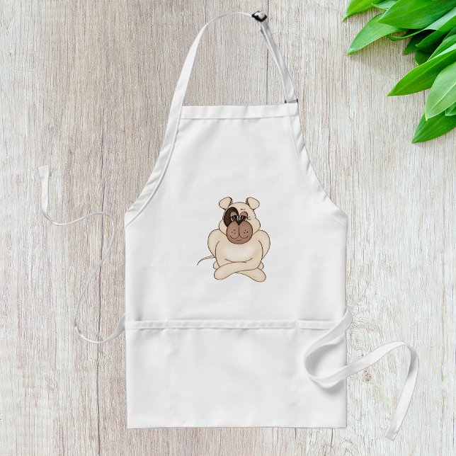 Bulldog with Big Eyes Standard Apron (Creator Uploaded)