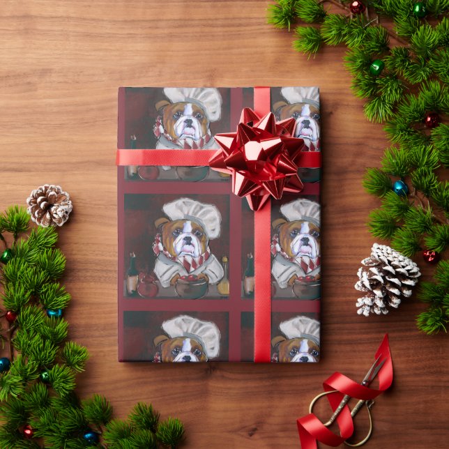 Bulldog  wrapping paper (Holiday Gift)