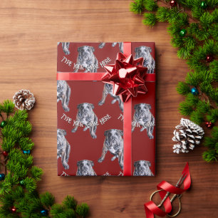 Bulldog Wrapping Paper Custom Dog Christmas Paper