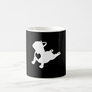 Bulldog Yoga Pose Love Heart Workout Gift Magic Mug