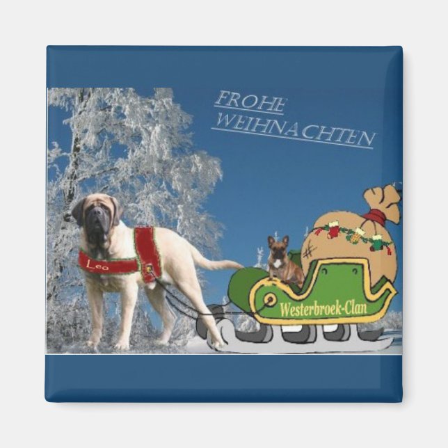 Bulldogen et Mastiff Magnet (Devant)