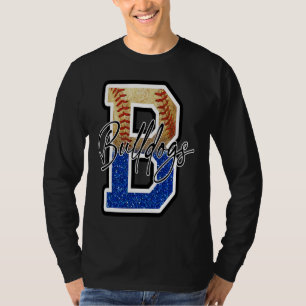 Bulldogs Baseball Team Mascot Pride School Spirits T-Shirt