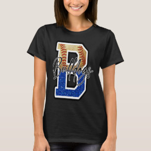Bulldogs Baseball Team Mascot Pride School Spirits T-Shirt